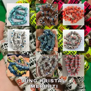 BISA CUSTOM NAMA isi 25pcs | RING MERPATI MODEL KRISTAL | GRATIS REQUEST