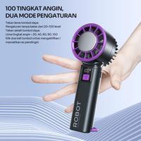 Gambar MINI FAN ROBOT HANDHELD RT-HF01 WITH LED DISPLAY dari btgcom Kota Denpasar 4 Tokopedia