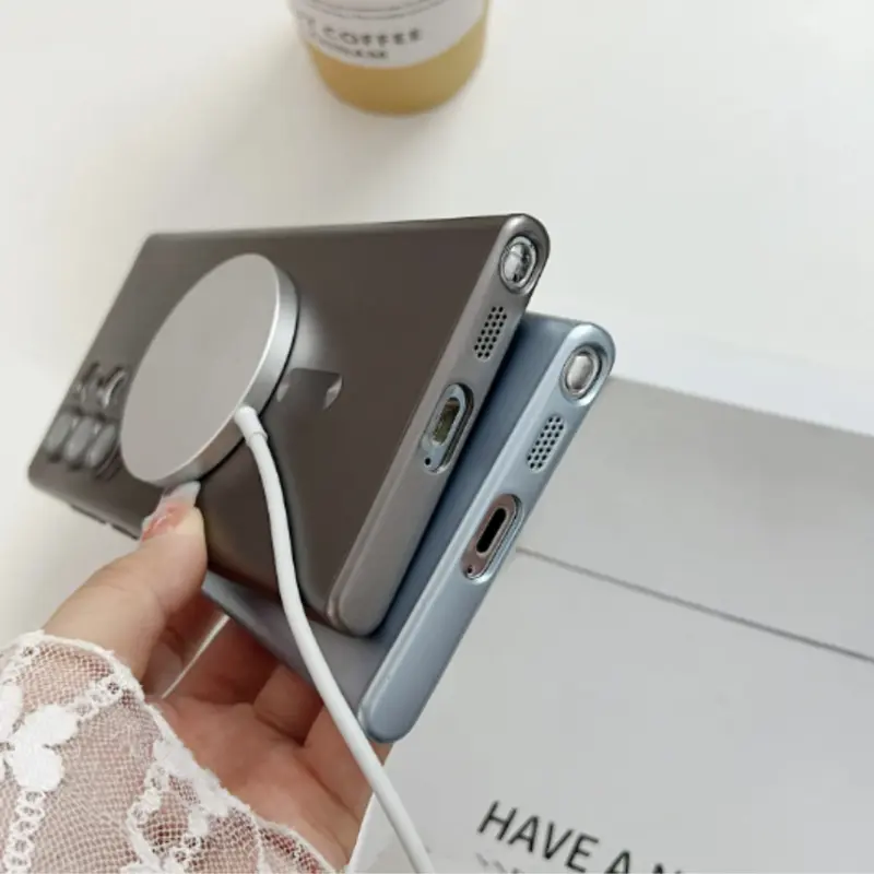 Soft Case Compatible For Sam sung Support Magsafe Wireless Charging Phone Matte Color Magnetik For S23 Ultra / S23 FE / S23 / S23 Plus / S22 Ultra / S22 / S21 Ultra / S24 FE / S21 FE / S24 Ultra / S24 Plus / S24 / S20 FE With Camera Lens Glass Protector 6