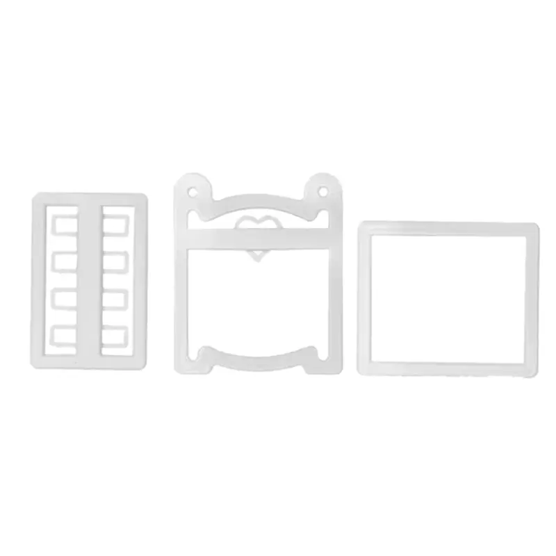 Dụng Cụ Cắt Bánh Quy Bằng Nhựa Hình Cũi 3D, Dụng Cụ Trang Trí Bánh Quy, Kẹo Sô Cô La, Thủ Công, 3 Gói 0