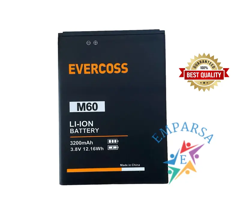 Baterai For Evercoss M60   - Double Power New Batrai Batre Battre Batery Battery Batere hp Handphone Henfone Dabel Pawer Ever Coss Evercross . Ep 0