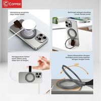 Gambar COPPER SLIM PC HARDCASE Kompatibel Untuk - Iphone 14 – Hard Case Clear MagSafe | Magnetic + Metal Ring Stand - CLEAR, CASE ONLY dari Copper.Medan Kota Medan 5 Tokopedia