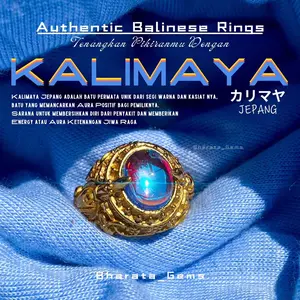 CINCIN Aura Stone KALIMAYA calm energy. Boost Your Aura With Kalimaya Balinese Authentic Rings (Gold Plate 18carat) - Original by Bharata Gems
