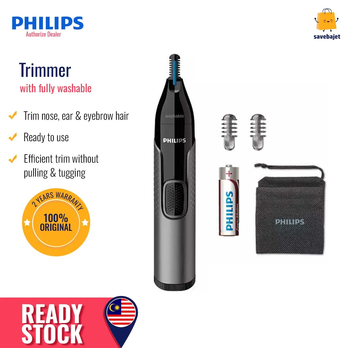 Philips Nose trimmer series 3000 NT3650/16 NT3650 Pencukur Bulu Hidung