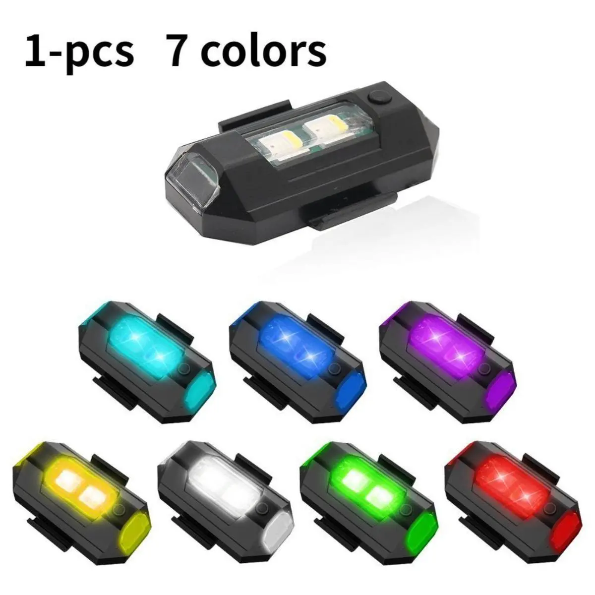 Đèn LED cảnh báo va chạm Thông Dụng Mới, Đèn tín hiệu mini, Thích hợp cho máy bay không người lái với đèn nhấp nháy, Đèn tín hiệu rẽ 7 màu, Thích hợp cho đồ Trang Trí xe máy