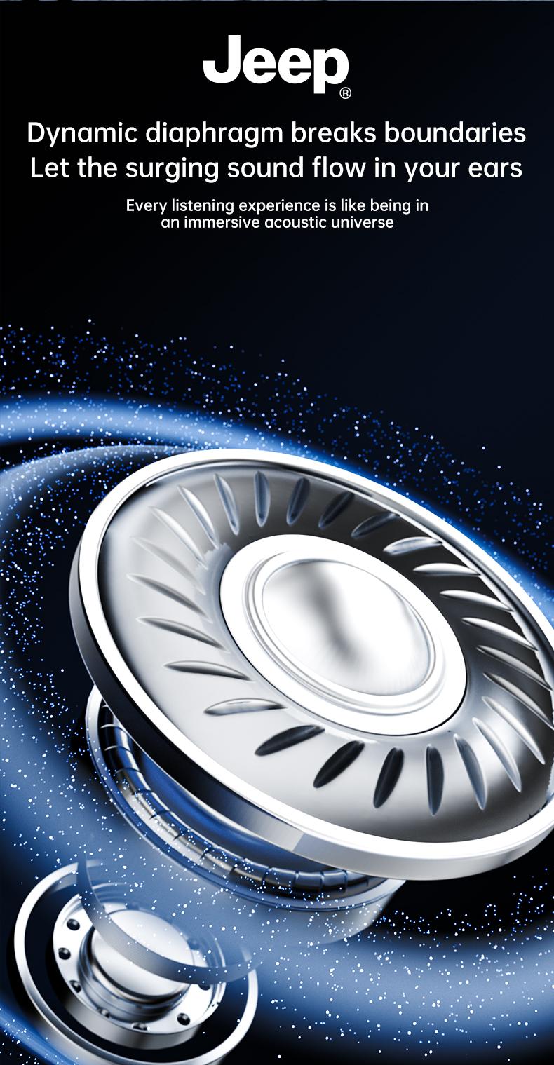 Jeep JP-EW131 TWS Earphone Bluetooth 6.0 Headphone Nirkabel Kontrol Sentuh Suara HIFI Panggilan HD Headset