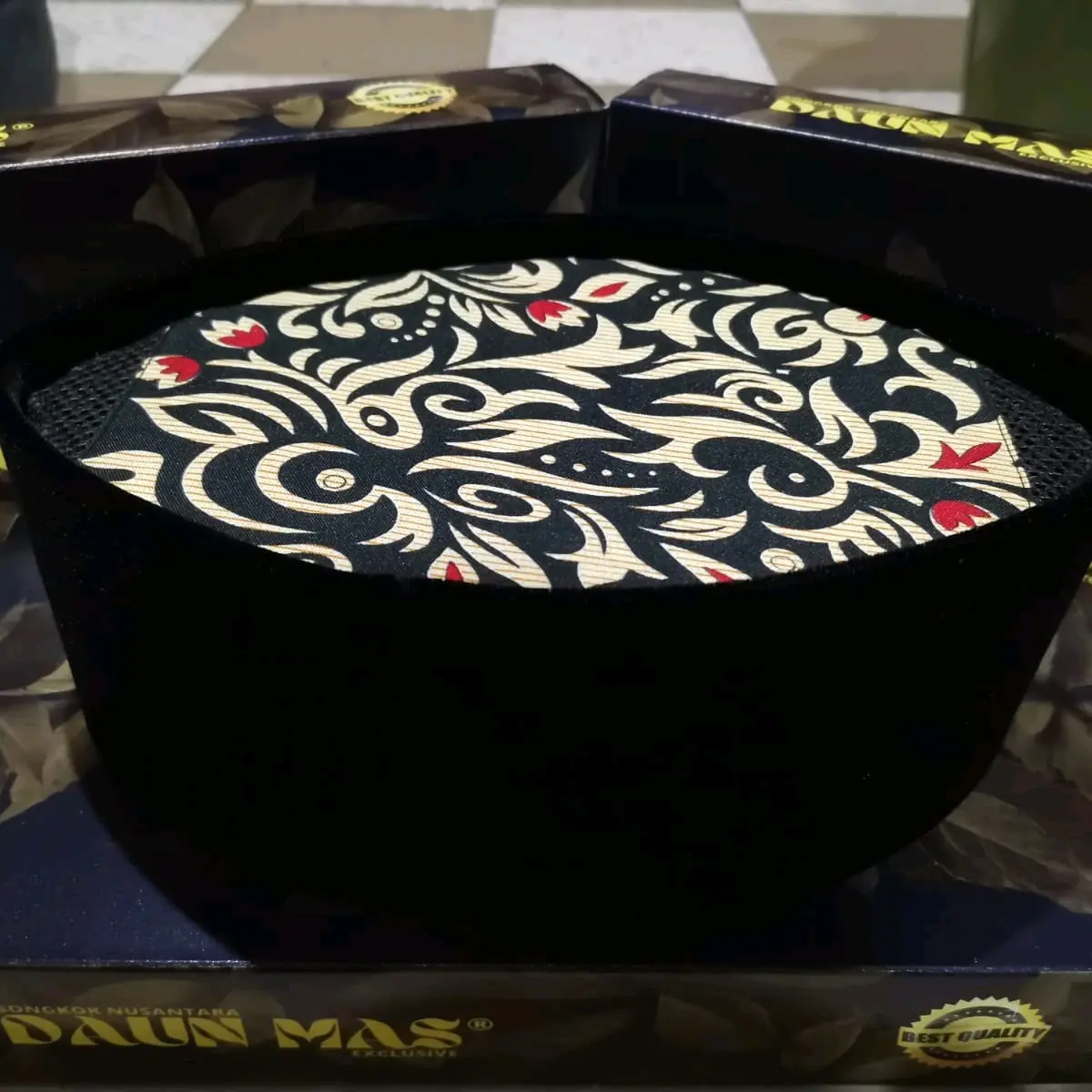 SONGKOK/PECI AC BATIK UKIRAN CREAM