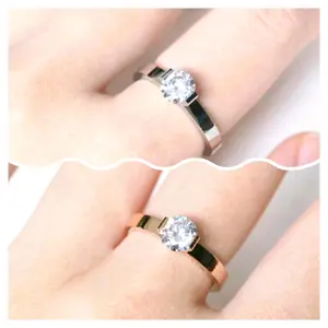 cincin titanium / cincin batu zircon bahan stainless