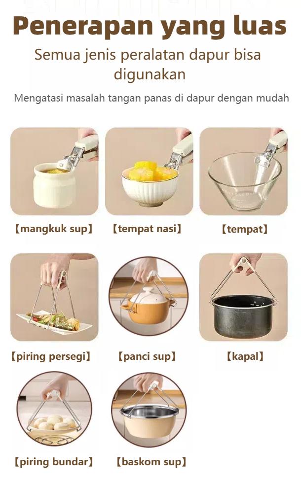 Product Introduction of Penjepit Mangkuk / Penjepit Anti-Panas / Alat Dapur / Penjepit Mangkuk, Piring, Kukusan / Penjepit Anti-Selip dan Anti-Panas / Pengangkat Piring / Alat Dapur Serbaguna 6
