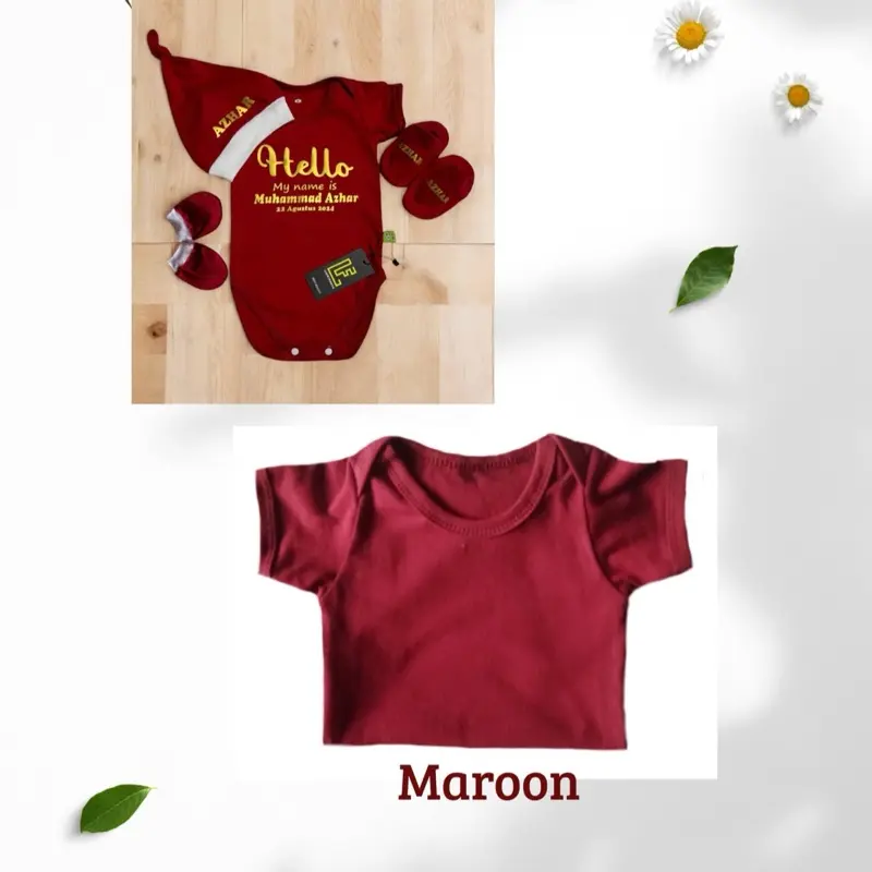 Maroon set topi