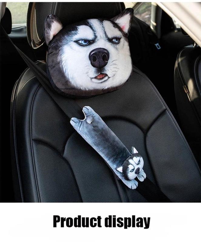 Product Introduction of Car Pillows Headrest Neck Cushion Auto Supplies Car Shoulder Pad Accessories Cervical Cushion Woman Travel 3D Animal Soft Pillow 12