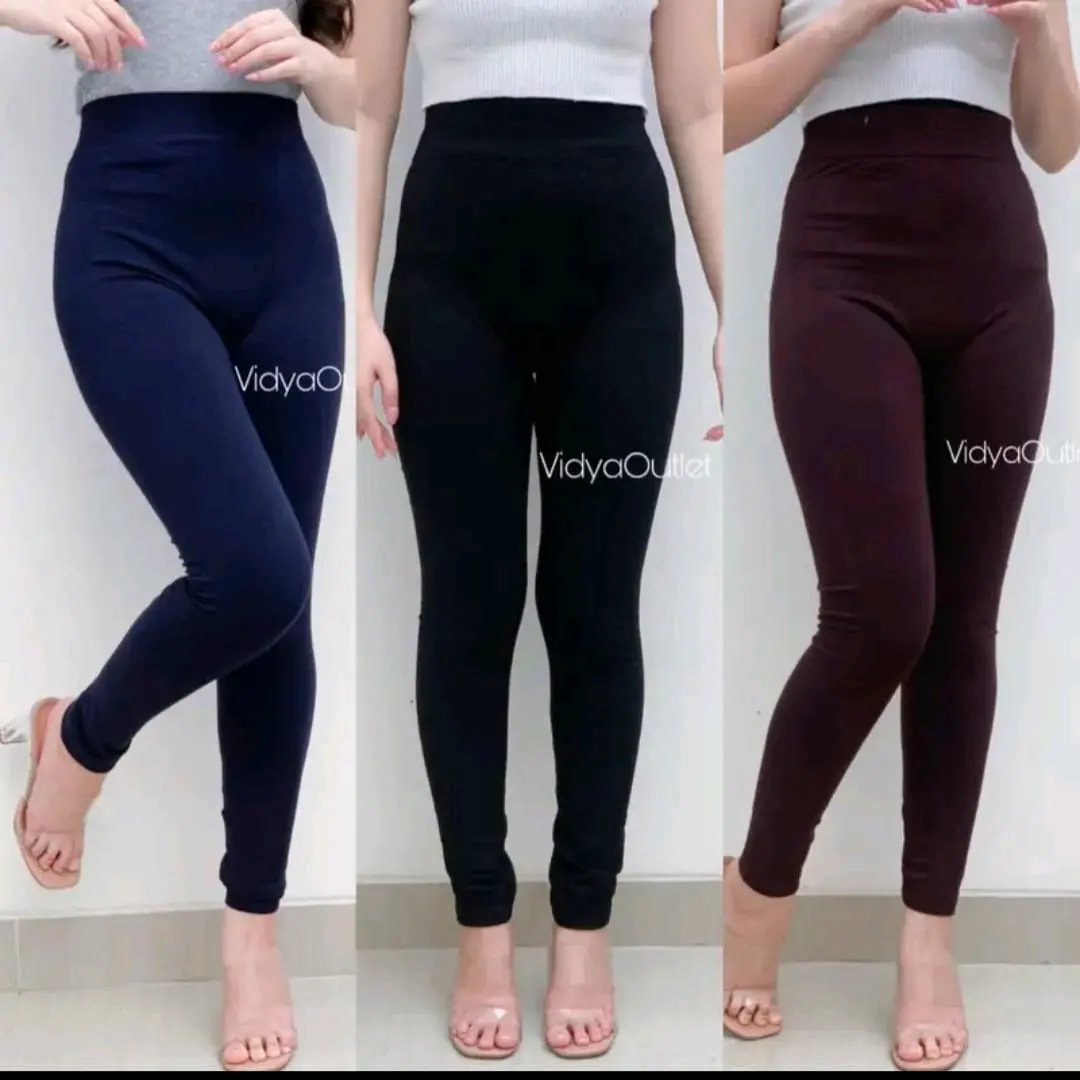 3pcs Celana Leging Wanita Premium, Bahan Tebal,(tidak panas) Nyaman dipakai, Bisa COD an daily ❤ hitam Legging Panjang