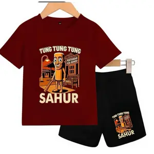 Setelan kaos anak premium baju kaos anak / TUNG TUNG SAHUR 07
