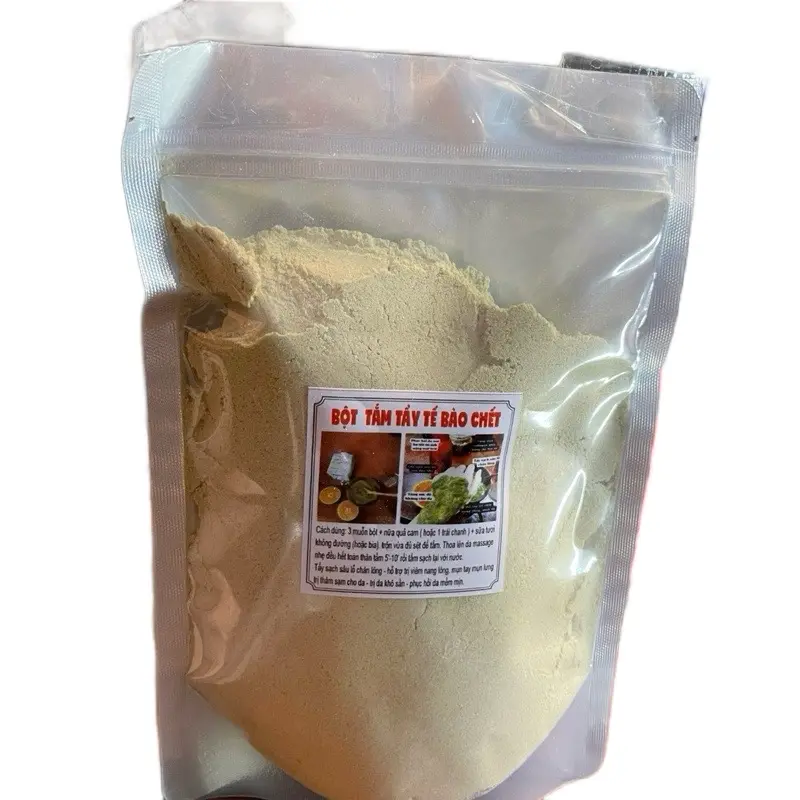 500gr  bột tắm Tẩy tế bào chết  - bột thảo mộc ( làm sạch da giúp da hấp thu kem)