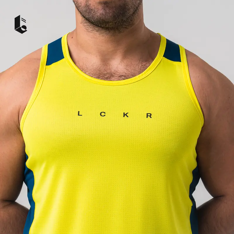 Lockerwear Baju Sleeveless Sport Slim Quick Dry Fit Lari Jogging Running Training Gym Fitness Kaos Singlet Pria 3