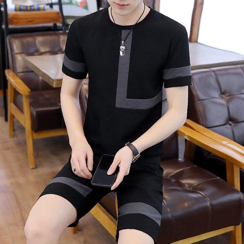 Product Introduction of Bộ quần áo thể thao nam in chữ L thun lạnh co dãn thấm hút mồ tốt Menswear 10