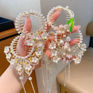 Jepit Rambut Wanita Anak Motif Berlian Rumbai Jepitan Mahkota Gaya Korea Sanggul Hiasan Kepala Accesories Aksesoris Rambut XXR JPT21