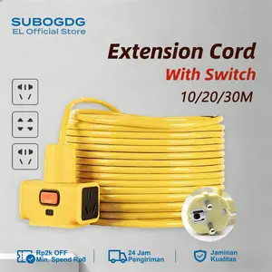 Extension Cord 5/10/20/30M 6Gang Universal Power Strip Heavy Duty for Home Appliance Portable Socket