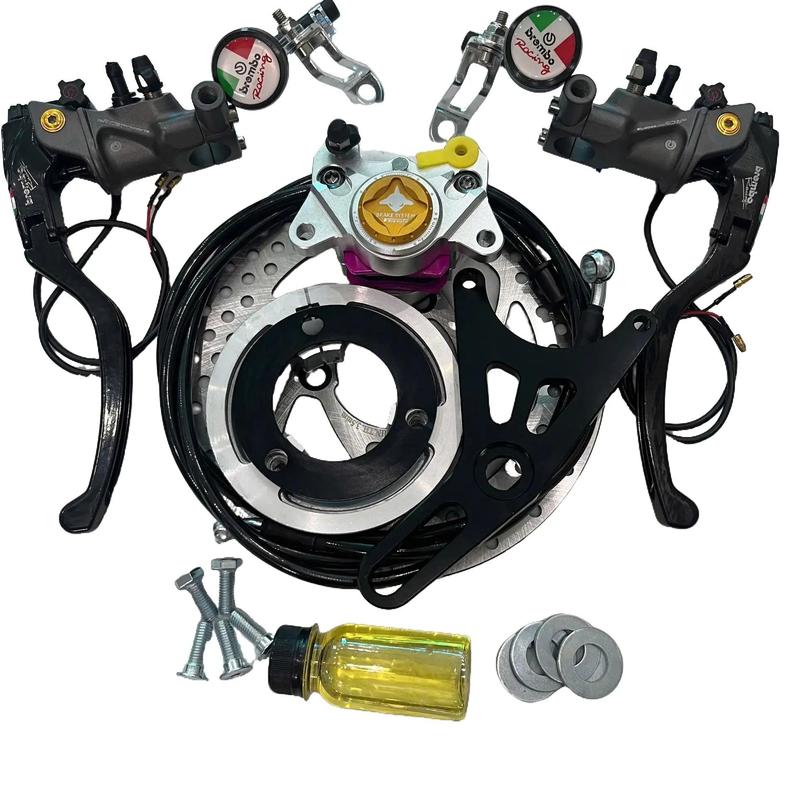 tặng dầu Full Combo phanh đĩa sau xe điện kèm tay phanh bình dầu rời brcm tặng ốc long đền Phụ Tùng