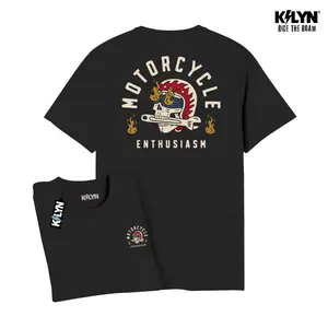 KILYN Kaos Streetwear Baju Skena T Shirt Distro 100% Cotton Katun 24s Pria Unisex MOTORCYCLE