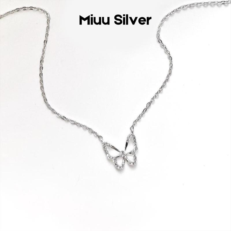  Dây chuyền bạc nữ Miuu Silver vòng cổ bạc mặt hồ điệp xinh xắn Butterfly Necklace 