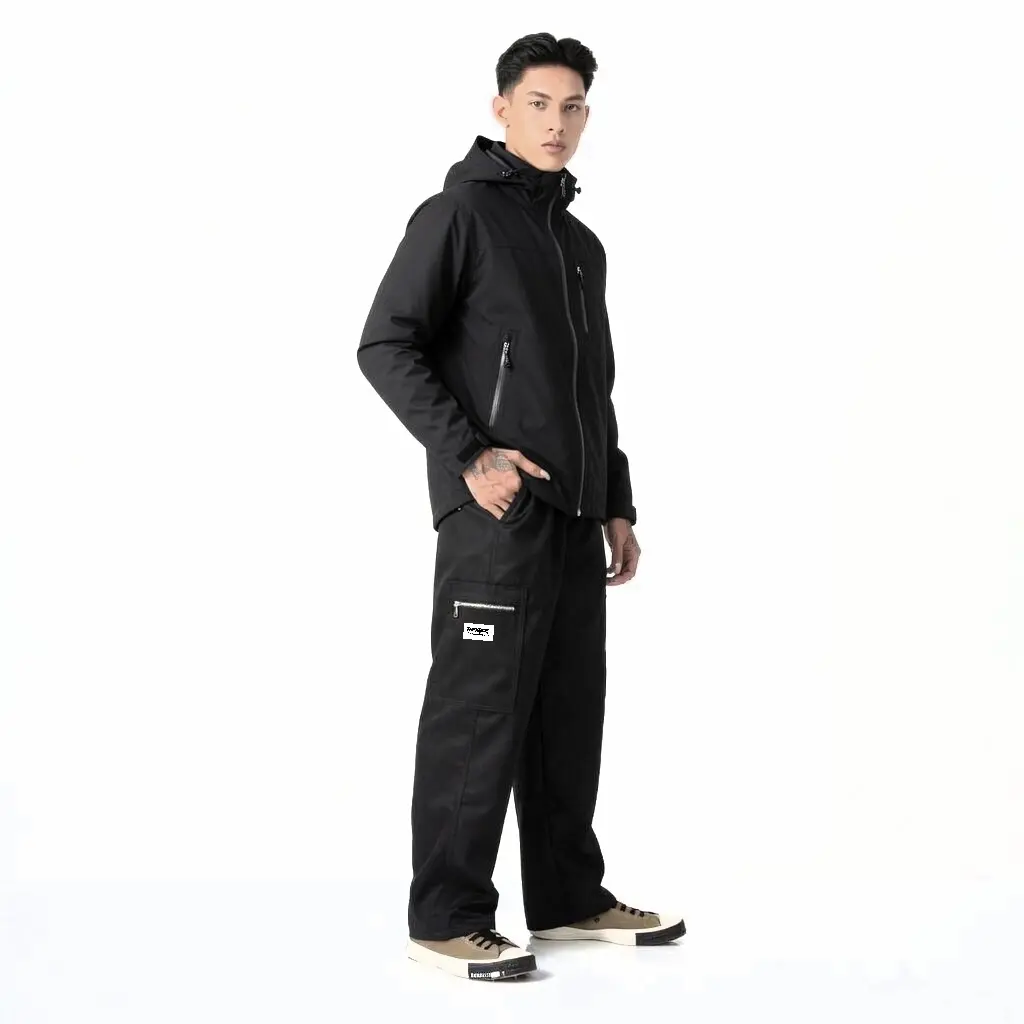 BOOSKU - Celana Panjang Cargo Pria Trackpant  Resleting Bahan Ringan Adem Resleting Casual Santai Parasut
