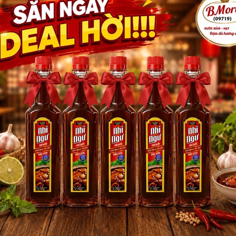 MUA 4 TẶNG 1 - Combo 5 chai nước mắm nhĩ ngư 750ml giá siêu hời - Đậm đà hương v