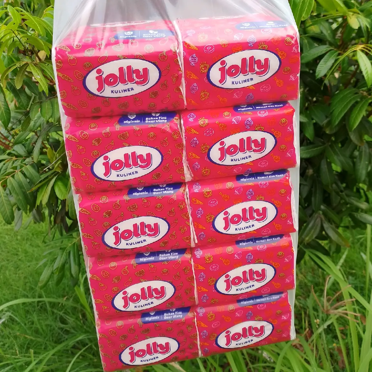 Jolly Popup tisu kecil isi 10 pack (10 x 200 sheet)