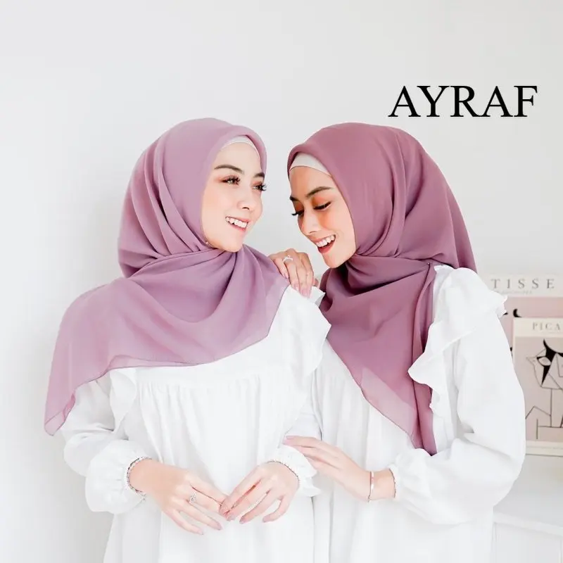 COD hijab segiempat bella square bahan pollycotton size 110x110/hijab kerudung bella square warna coklat Hazelnut 1