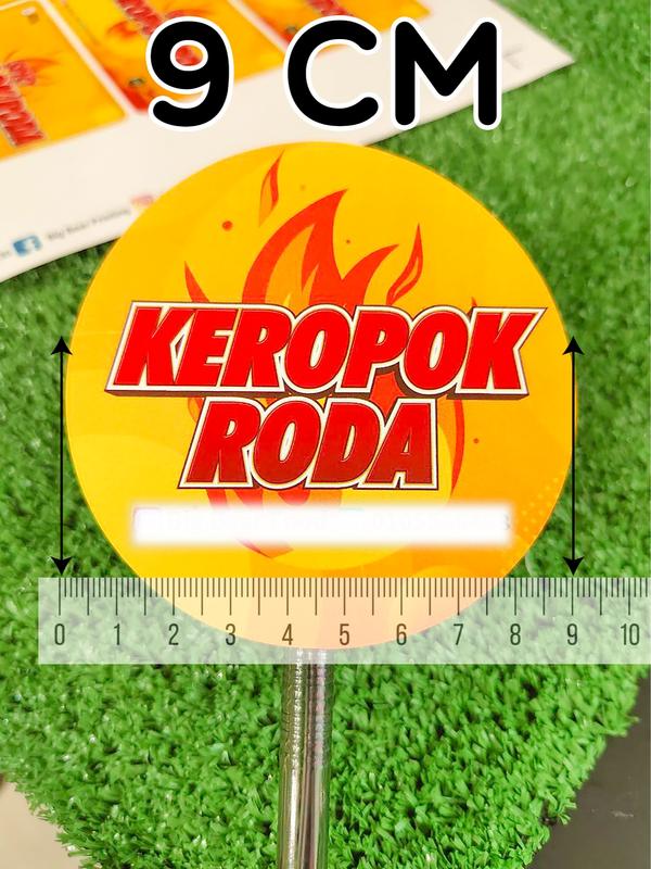 9cm Sticker Produk | Sticker Makanan | Label Produk | Mirrorcoat ...
