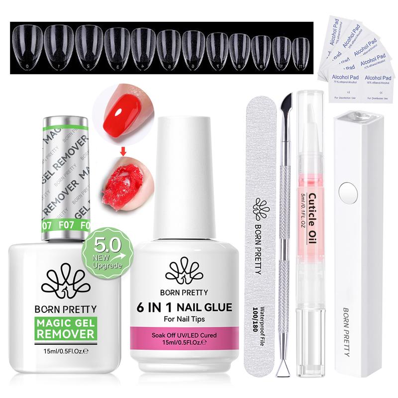  Bộ Tẩy Gel Móng Ma Thuật BORN PRETTY 15ml Gel Tẩy Nhanh Dụng Cụ Dụng Cụ Chọc Lớp Biểu Bì Dầu Dinh Dưỡng Dũa Móng Tay Bộ Đệm Thành Phần Lành Mạnh Và An Toàn 61236 