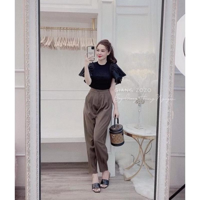 Quần tây nữ lưng cao công sở đẹp xếp ly gấu khóa lưng chun sau Q115 ( đi học đi làm đi chơi ) 4