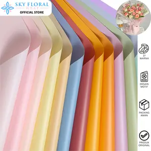 SKY Ecer Flower Wrapping Paper Varian Polos Kertas Buket Bunga Cellophane Florist KB01