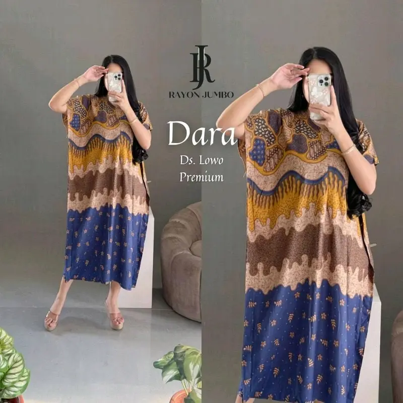 JAVARIES - Daster Wanita Lowo Dara - Rayon Premium Nyaman, Anggun, dan Busui Friendly | Daster Batik Motif Etnik Cantik 2