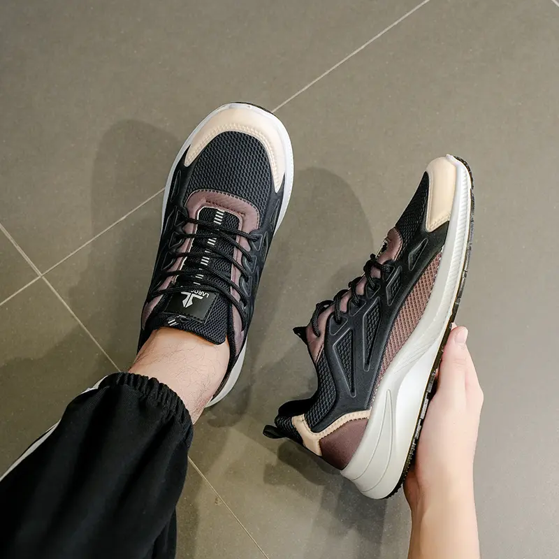 Larocking - Lexa Hitam Coklat | Sepatu Running Gym Shoes Abu Outdoor 5