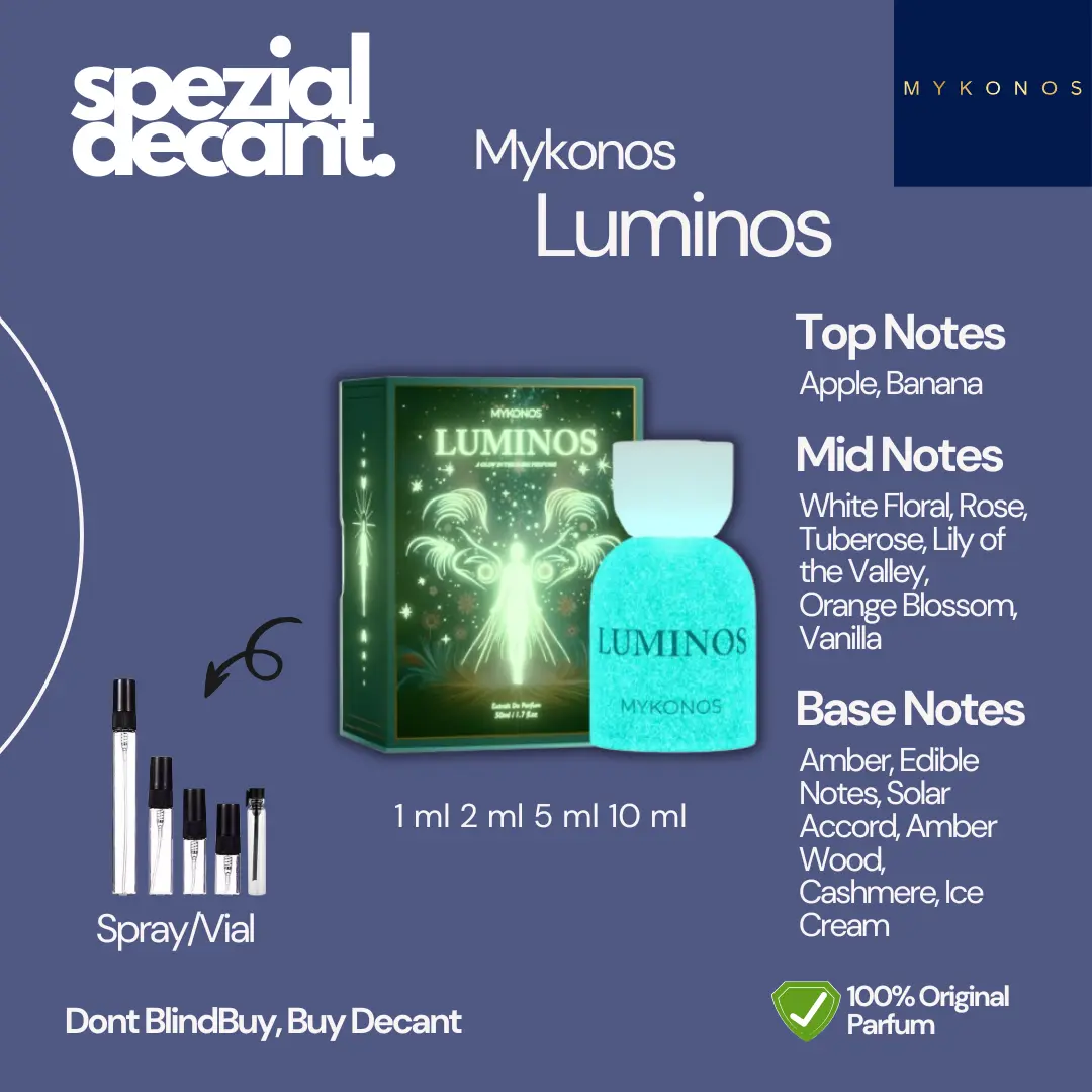 (DECANT) Parfum Mykonos Luminos 100% Original 1ml 2ml 5ml 10ml