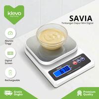 Gambar KLEVO SAVIA Timbangan Dapur Mini 10 Kg Digital LED Display Rechargeable Presisi Akurat - Bubble Wrap dari Klevo Easy Living Kab. Sidoarjo 1 Tokopedia