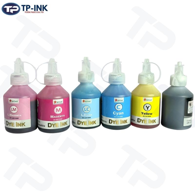 Mực Chai Fullmark Dye Ink 100ml TP-INK Rẻ - Các Màu: LM, M, LC, C, Y, BK Dùng cho máy Epson L110, L120, L300