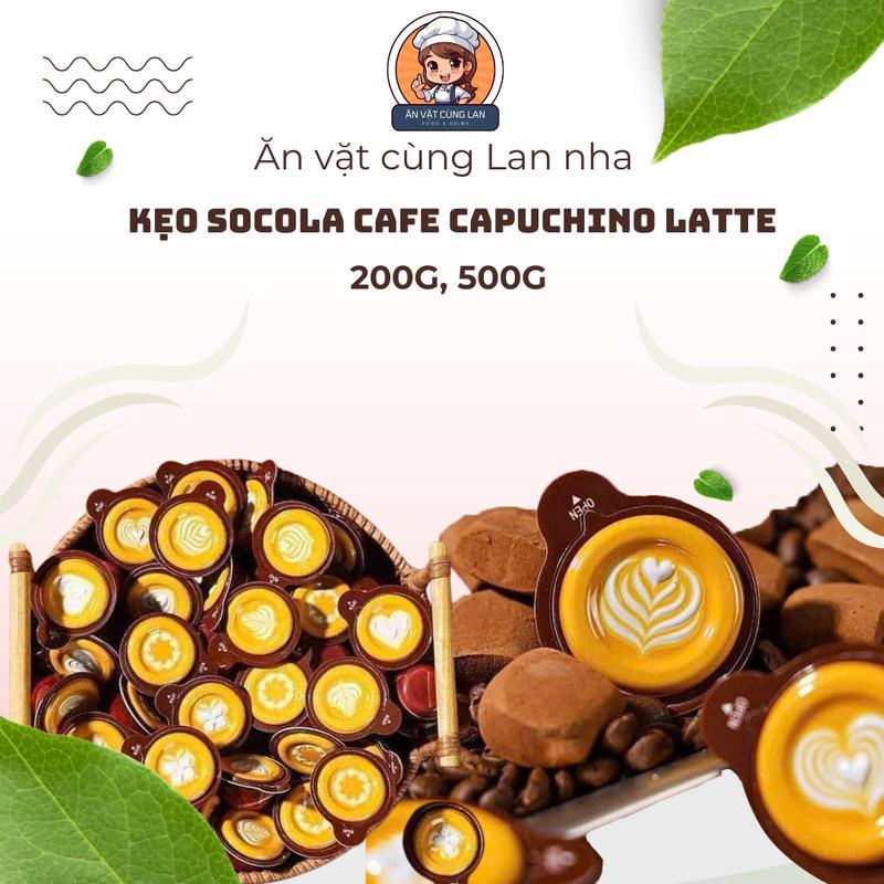  Kẹo Socola Cafe Capuchino Latte - Đậm Vị Cà Phê Béo Ngậy Vị Sữa -  500G  
