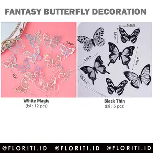 Fantasy Butterfly Decoration/Topper Kupu-kupu Buket Bunga