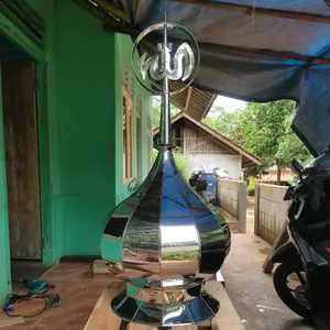 kubahmasjid atau mushola bahan stainless ukuran 50cm dudukan 40cm