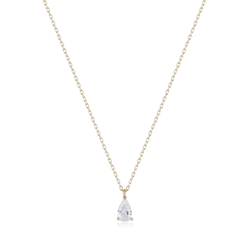 Isago Pear Diamond Necklace Gold