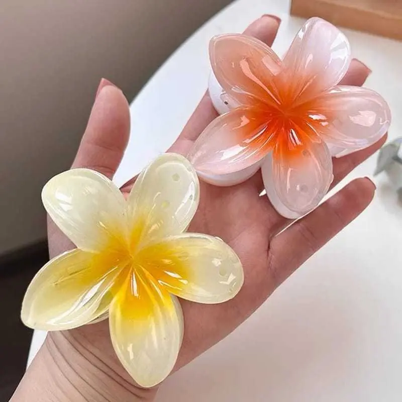 Jepit Rambut Bunga Kamboja Jepitan Rambut Cantik Model Bunga Kamboja 4