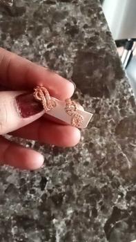 Product Review of Anting Clip Titanium Motif Angka Delapan Terbaru Earrings Anti Luntur from r**n 0