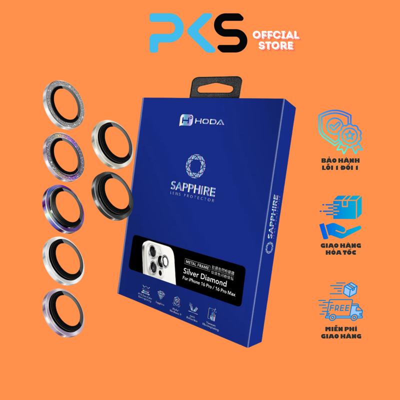 Lens Bảo Vệ Camera Hoda Sapphire Cao Cấp Cho iPhone - Trong Suốt, Chống Xước, Dễ Dán - Không Ảnh Hưởng Chất Lượng Camera