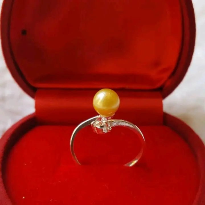 Cincin Mutiara Laut - Perhiasan Pasir Laut dengan Mutiara Asli - Gelang, Tunangan, Murah, Bead, Akar, Lensa, Jam, Sambungan, Lingkaran