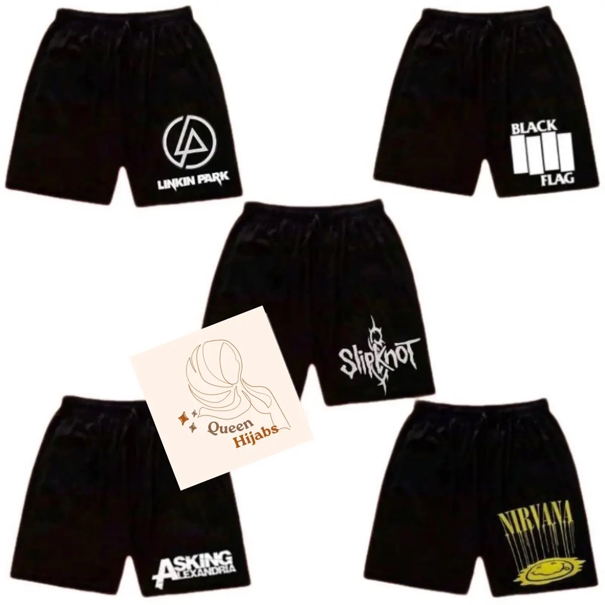 CELANA BOXER 50 RIBU DAPAT 5 PCS || celana pendek boxer santai musik band rock metal unisex dewasa remaja