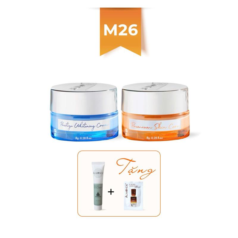 COMBO mini - Kem dưỡng sen tuyết + Kem cam hỗ trợ đẹp da tặng 1 gói tinh chất và sữa rửa mặt bí đao
