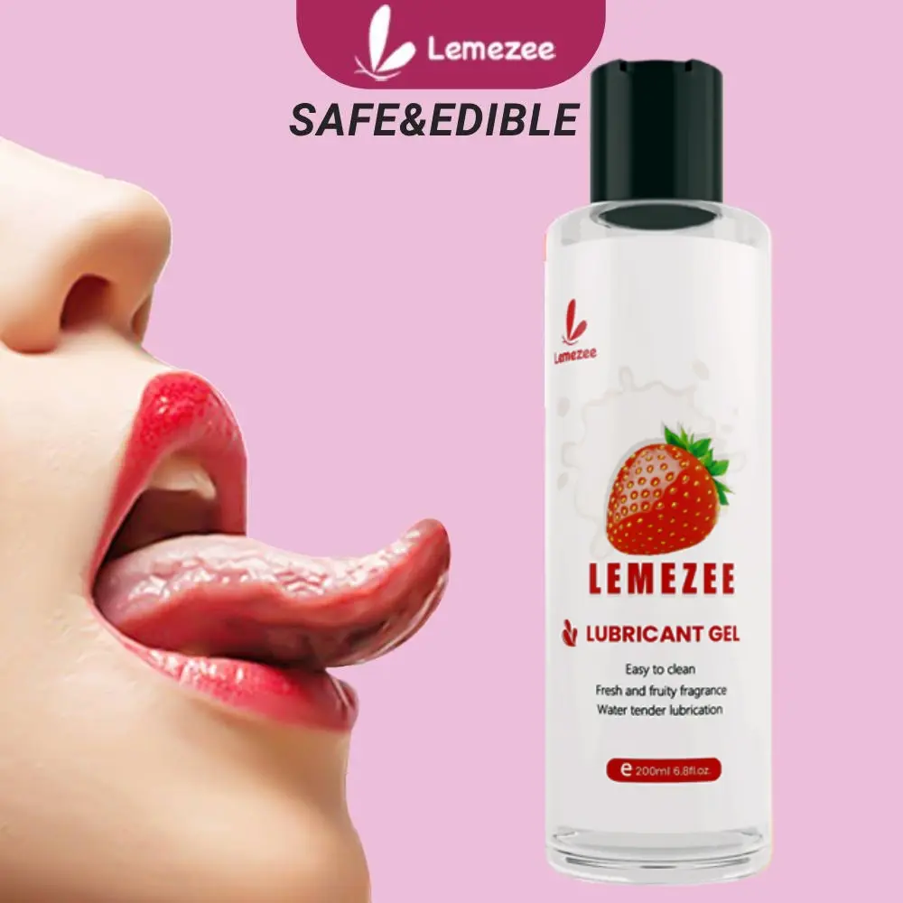 lubricant gel philippines Lemezee 200ml Edible Lubricant Water Base Lube Strawberry Flavored for Men  and Women
