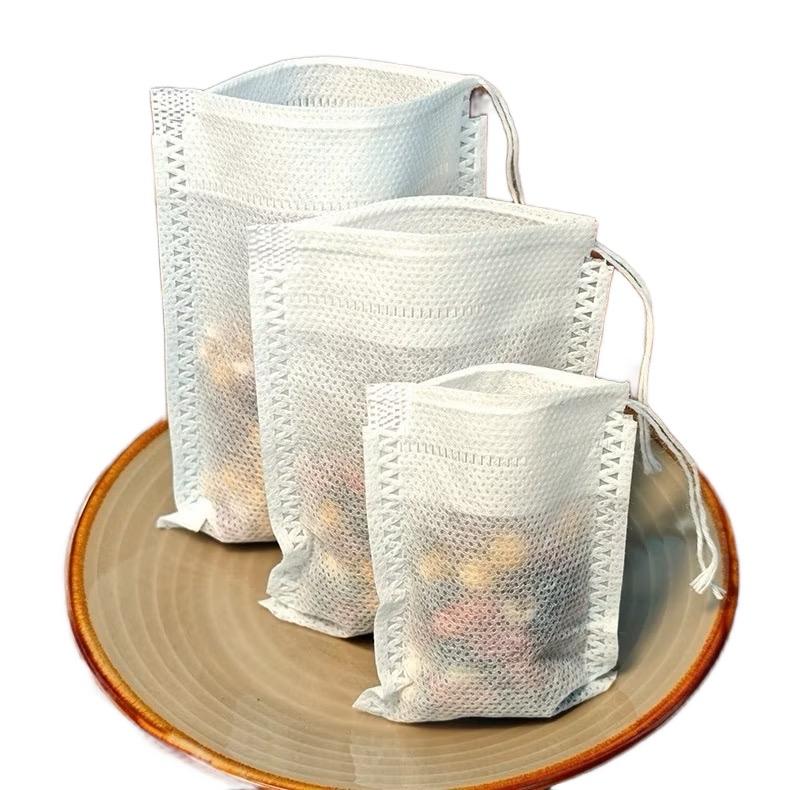 Combo 100 Túi lọc trà, cafe, thảo dược từ vải không dệt có dây rút tiện dụng -…